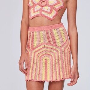 NWT Capittana Hannah Crochet Knit Skirt size XS in Multicolor